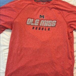 Champion Red Short Sleeve Tee Ole Miss Rebels